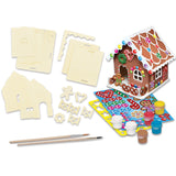 Holiday Craft Kit - Buildable Gingerbread House Wood Paint Kit