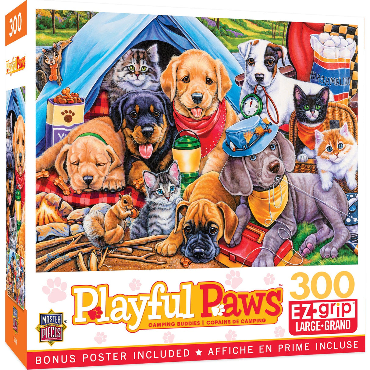 Playful Paws - Camping Buddies 300 Piece EZ Grip Jigsaw Puzzle