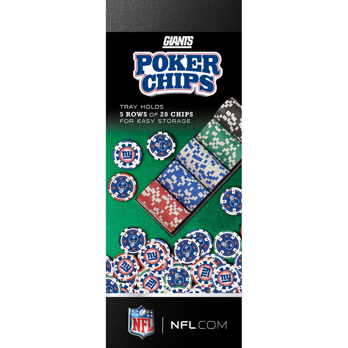 New York Giants 100 Piece Poker Chips