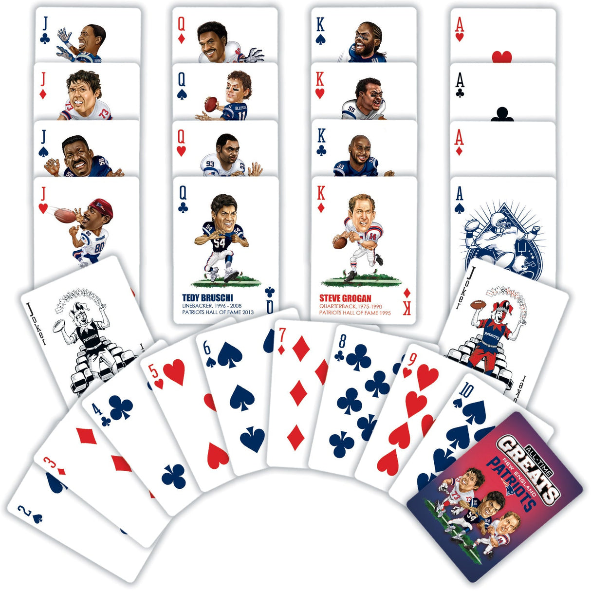 New England Patriots All-Time Greats Playing Cards - 54 Card Deck