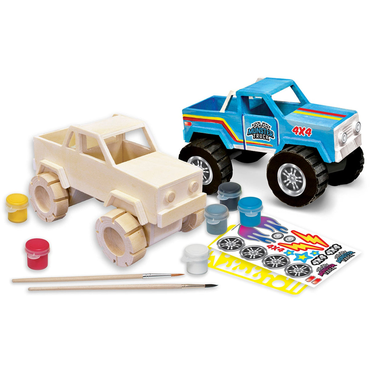 Monster Truck Wood Craft & Paint Kit