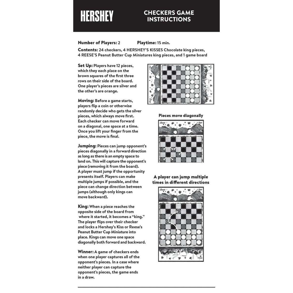 Hershey's Kisses vs Reese's Checkers Board Game