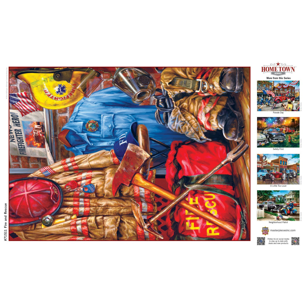 Hometown Heroes - Fire and Rescue 1000 Piece Jigsaw Puzzle