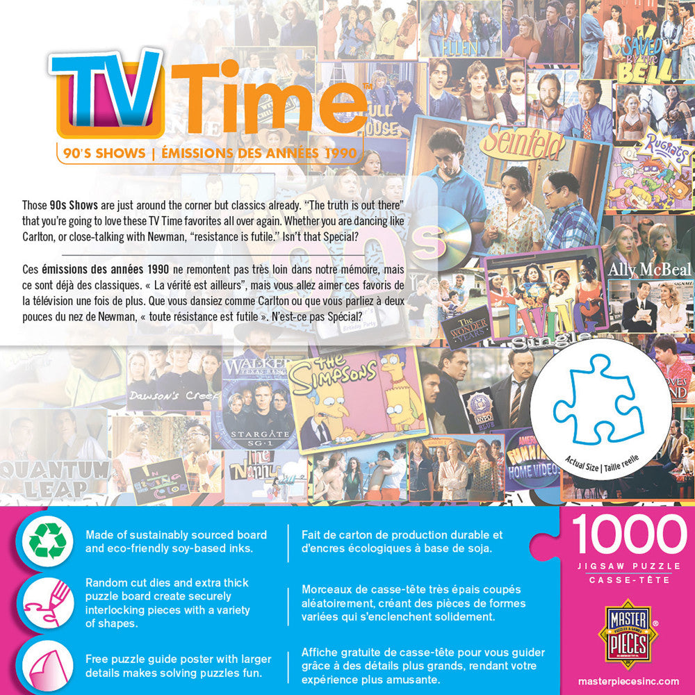 TV Time - 90's Shows 1000 Piece Jigsaw Puzzle