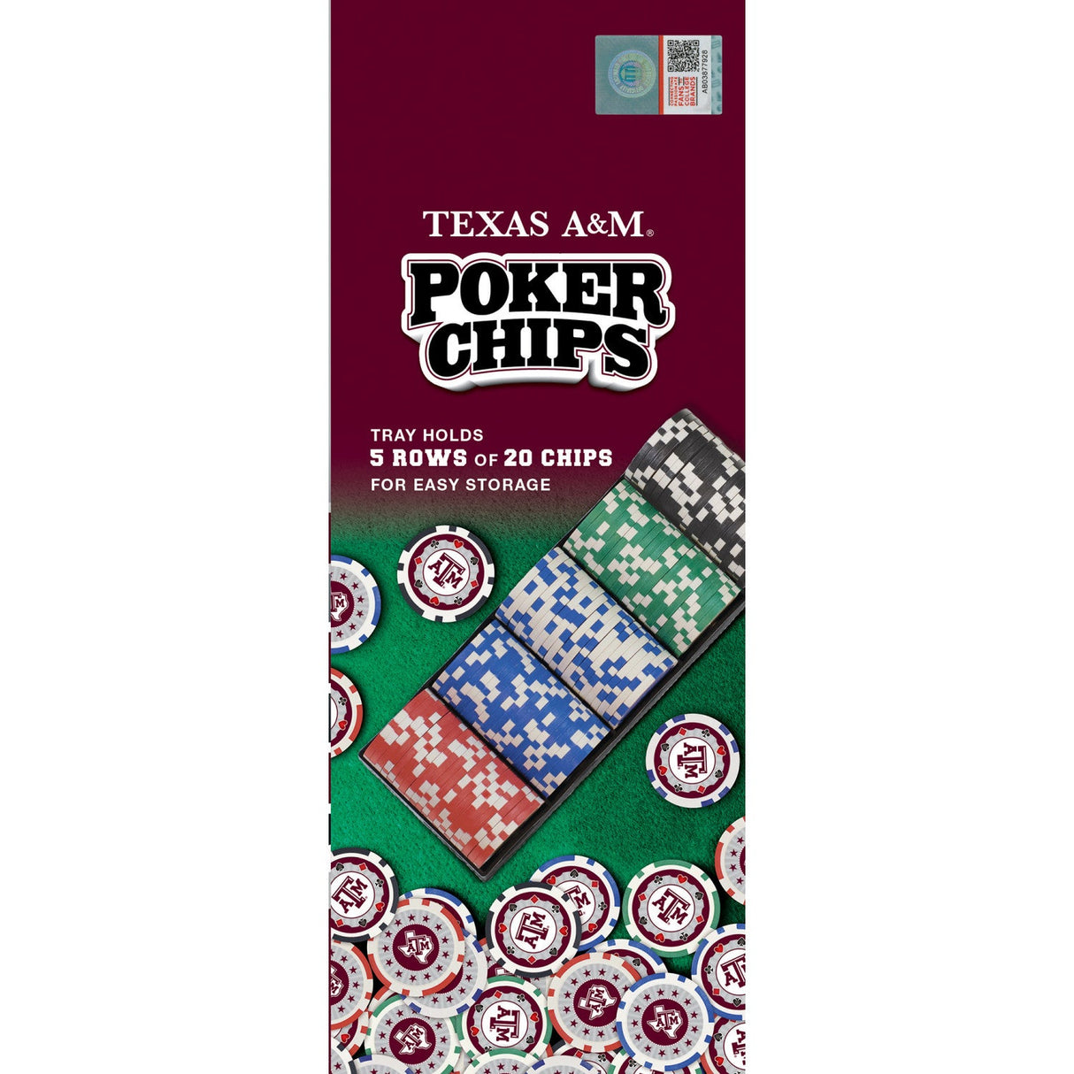 Texas A&M Aggies 100 Piece Poker Chips