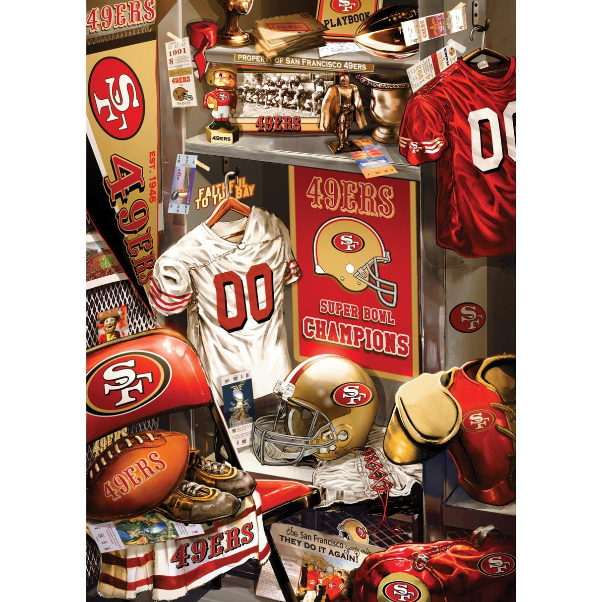 San Francisco 49ers - Locker Room 500 Piece Jigsaw Puzzle