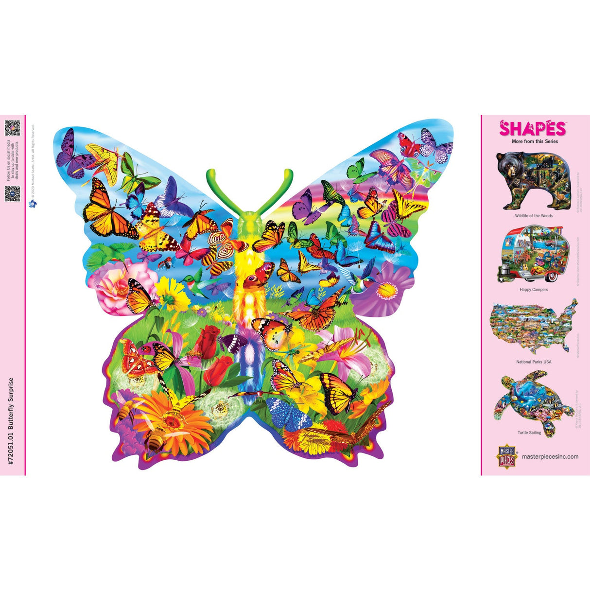 Contours - Butterfly Surprise 1000 Piece Shaped Jigsaw Puzzle