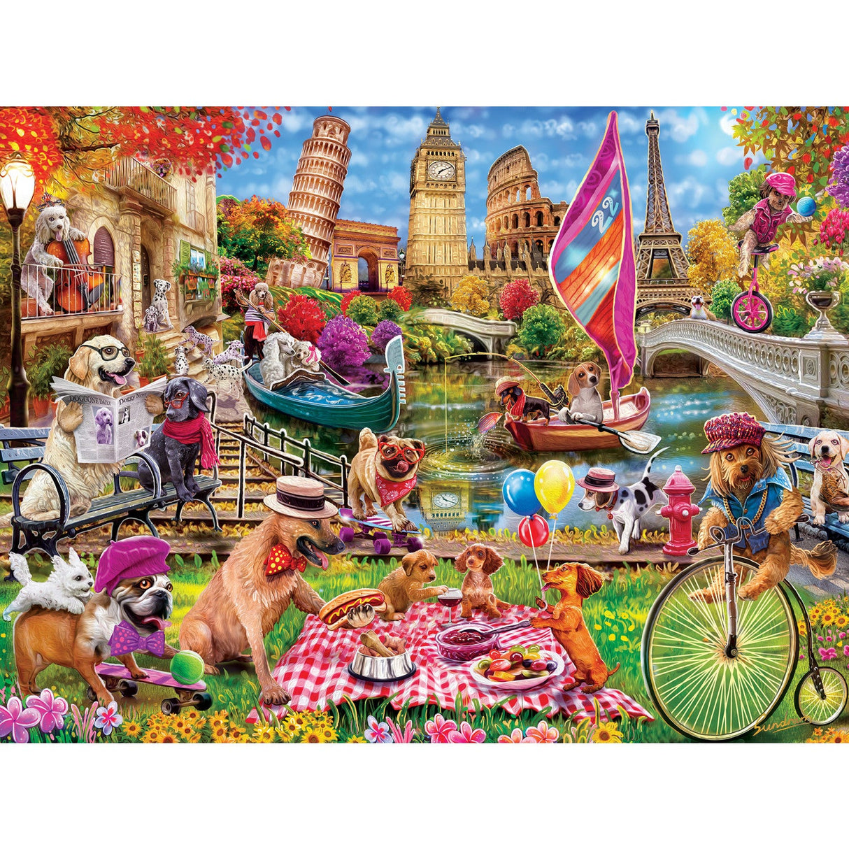 Medley - Dog Gone Days 300 Piece EZ Grip Jigsaw Puzzle