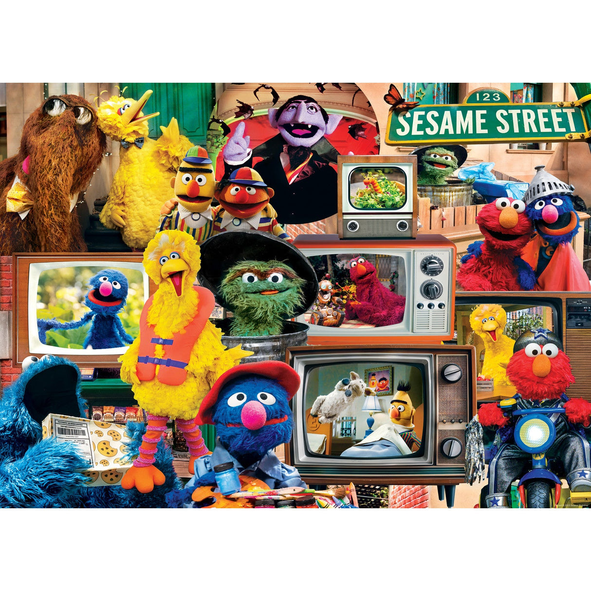 Sesame Street - Big Bird's Block Party 1000 Piece Jigsaw Puzzle