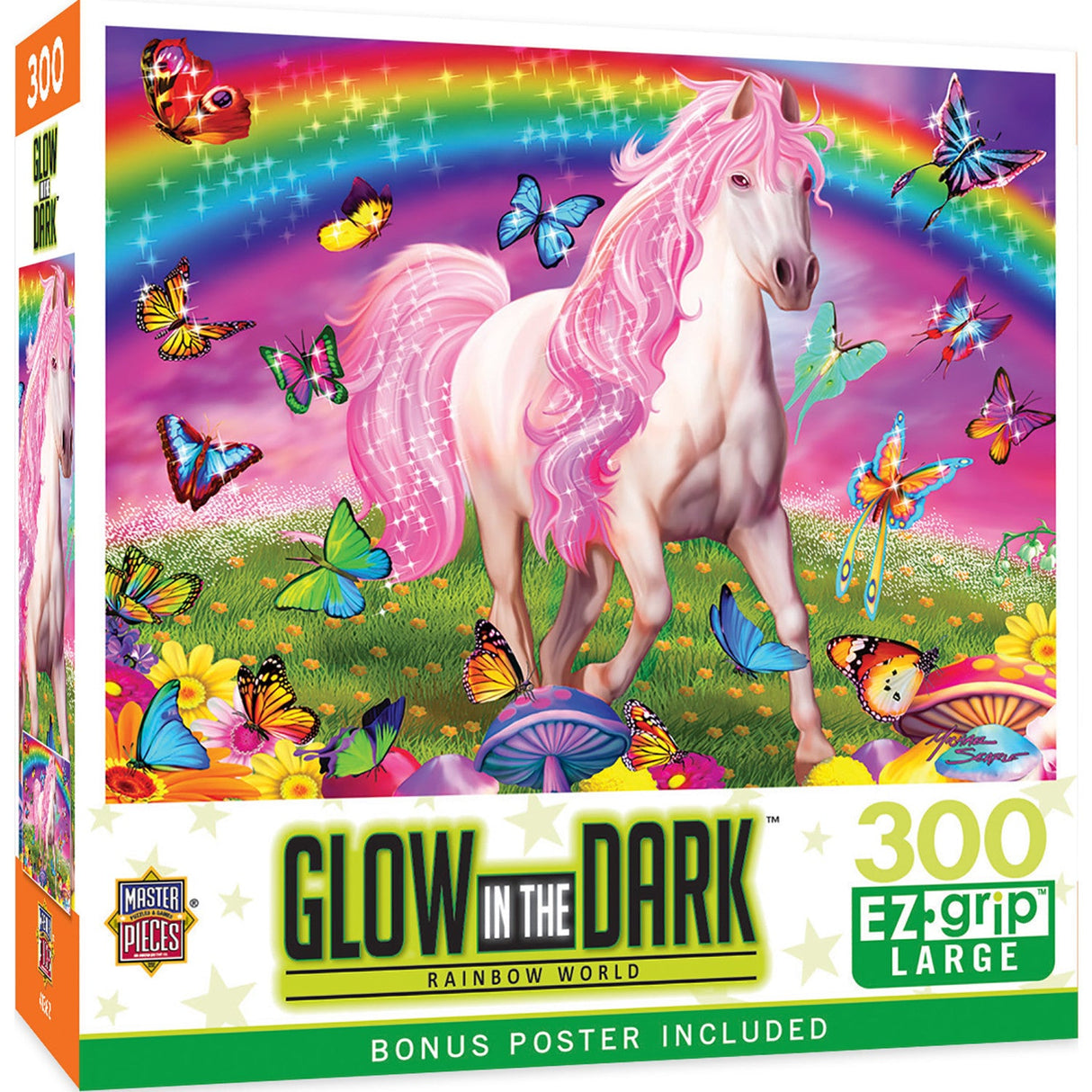 Glow in the Dark - Rainbow World 300 Piece EZ Grip Jigsaw Puzzle