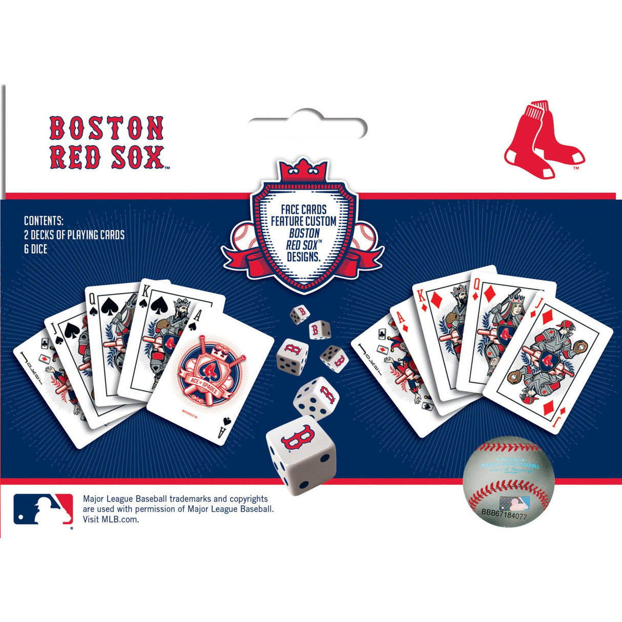 Boston Red Sox - 2-Pack Playing Cards & Dice Set