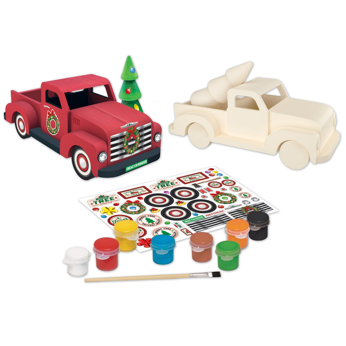 Holiday Truck Wood Paint Kit