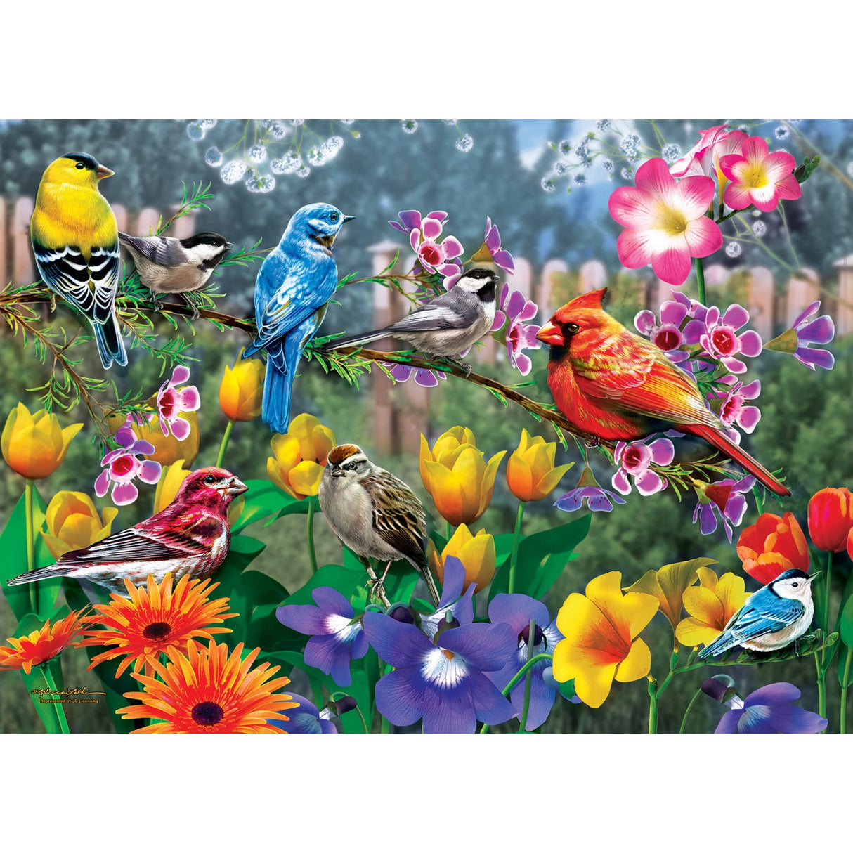 Audubon - Morning Garden 1000 Piece Jigsaw Puzzle