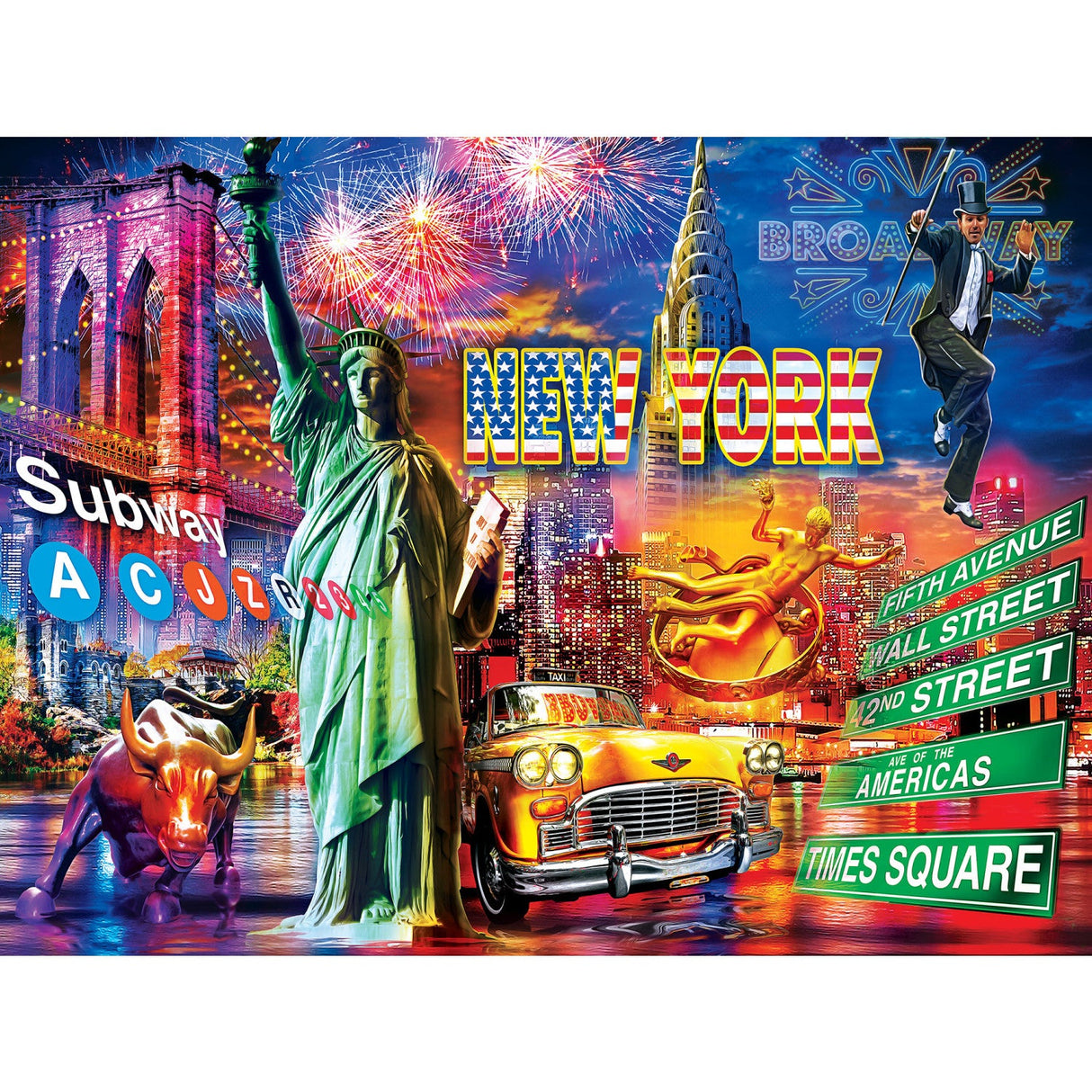 Greetings From New York City - 550 Piece Jigsaw Puzzle