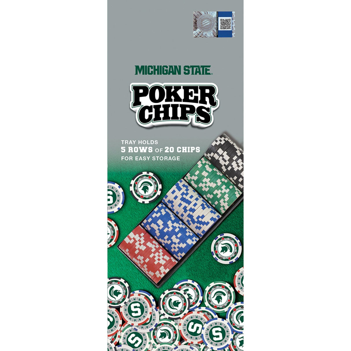 Michigan State Spartans 100 Piece Poker Chips