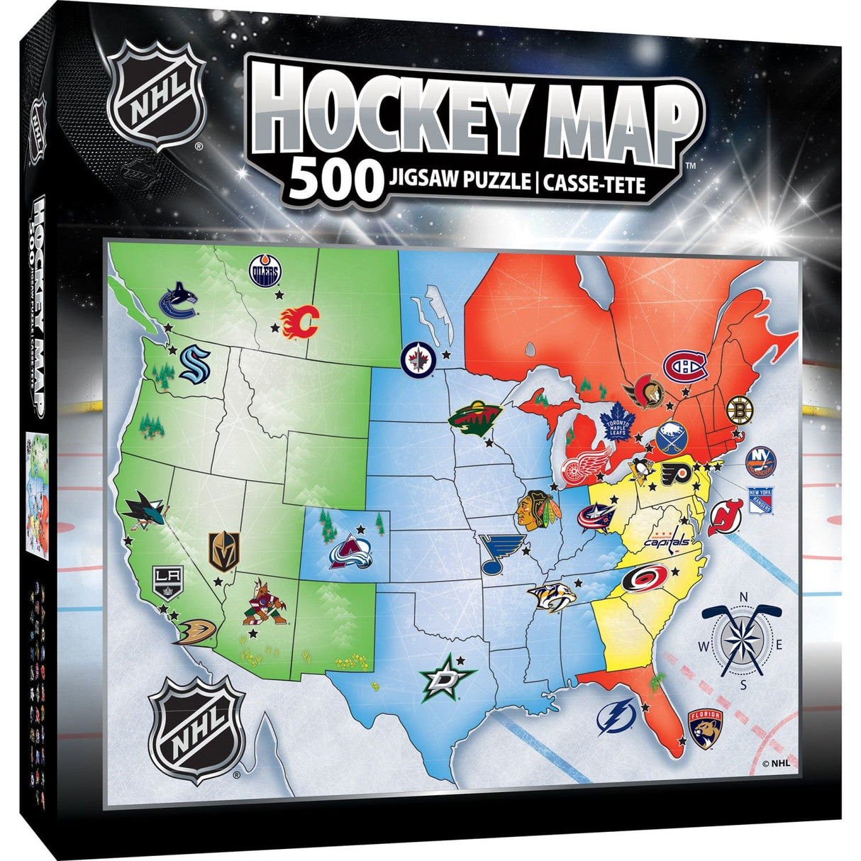 NHL - League Map 500 Piece Jigsaw Puzzle