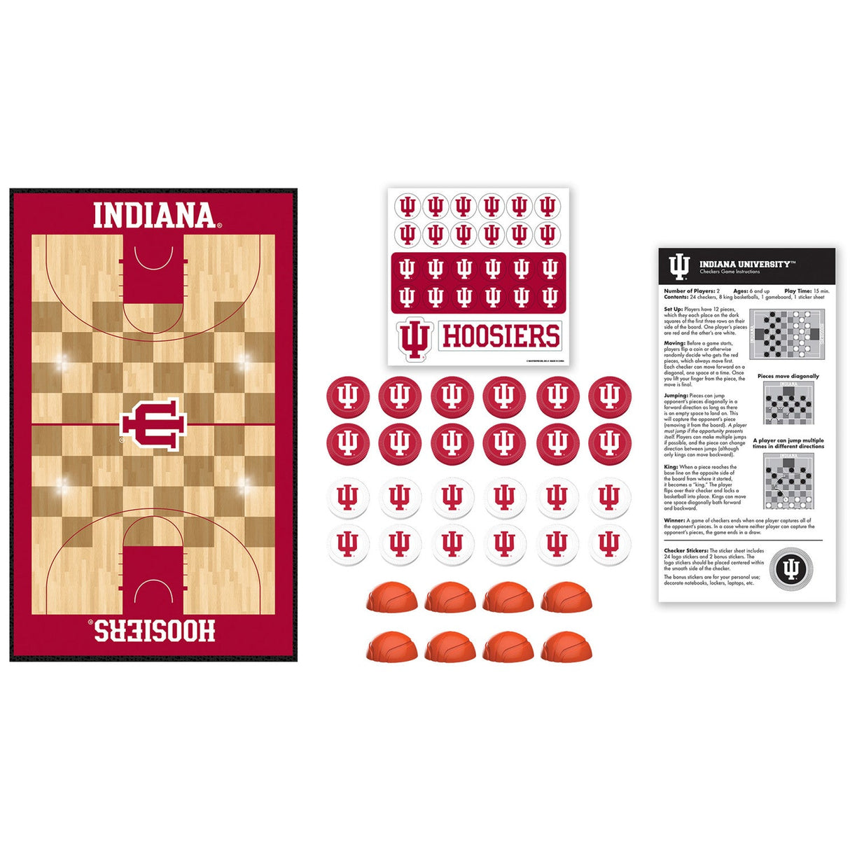 Indiana Hoosiers Checkers Board Game