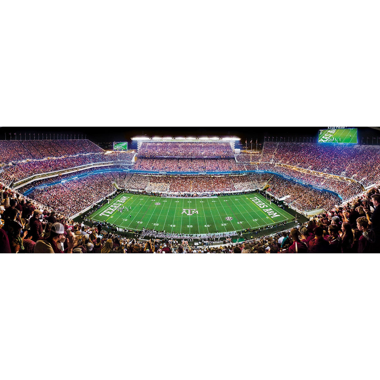 Texas A&M Aggies - 1000 Piece Panoramic Jigsaw Puzzle - Center View