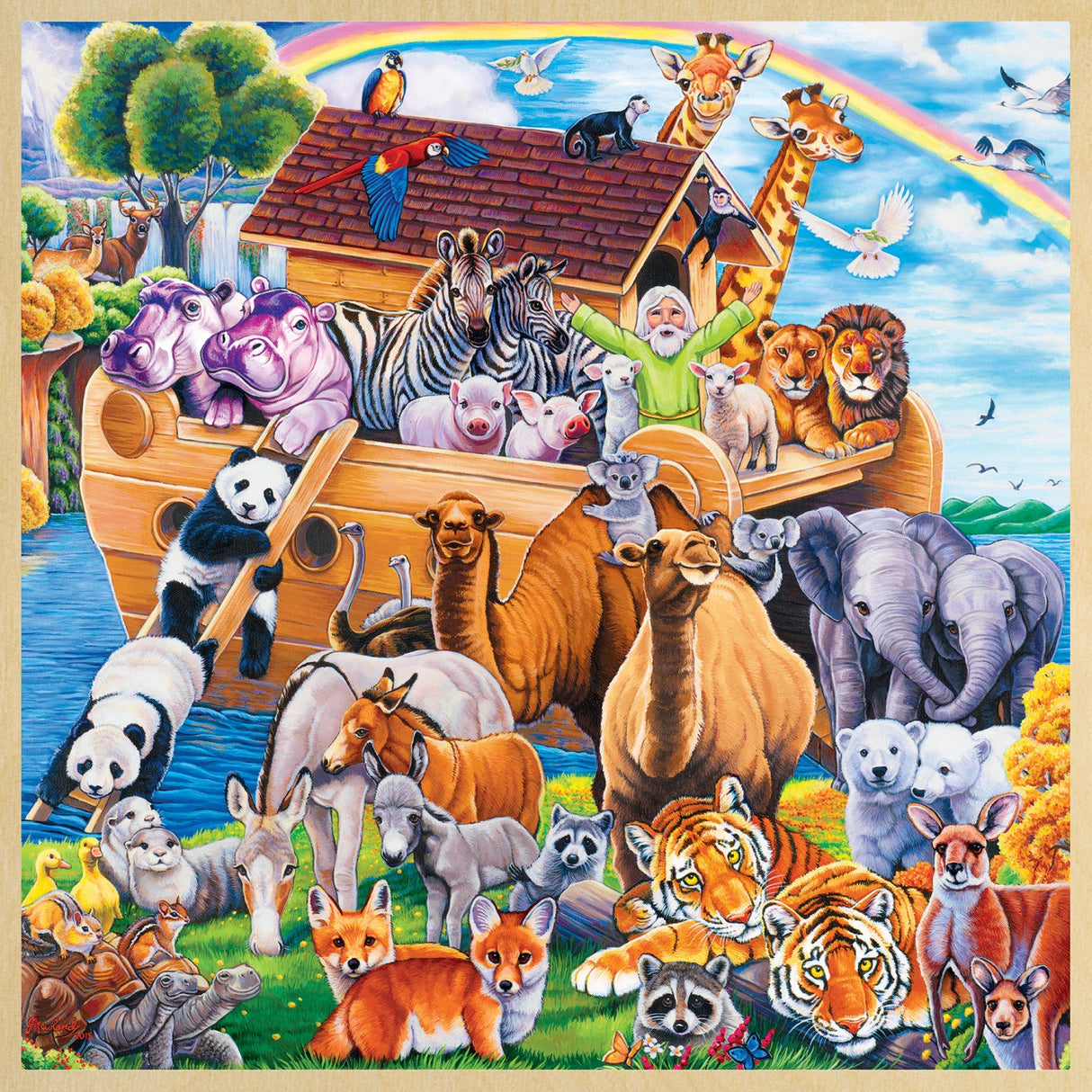 Wood Fun Facts - Noah's Ark 48 Piece Wood Jigsaw Puzzle