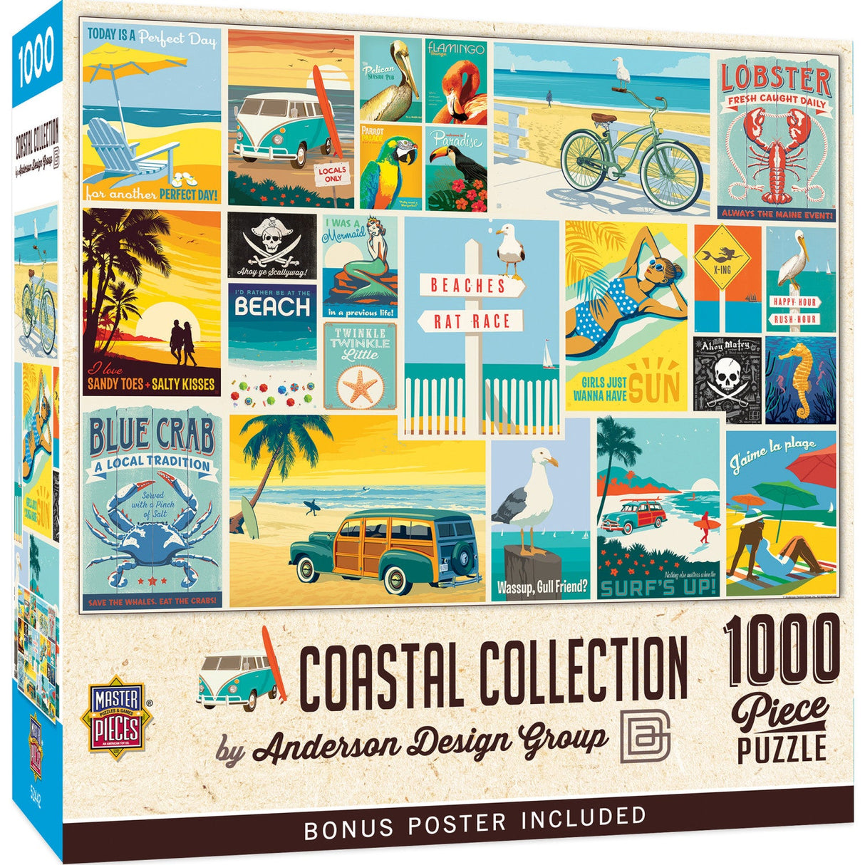 Vintage Posters - Coastal Collection 1000 Piece Jigsaw Puzzle