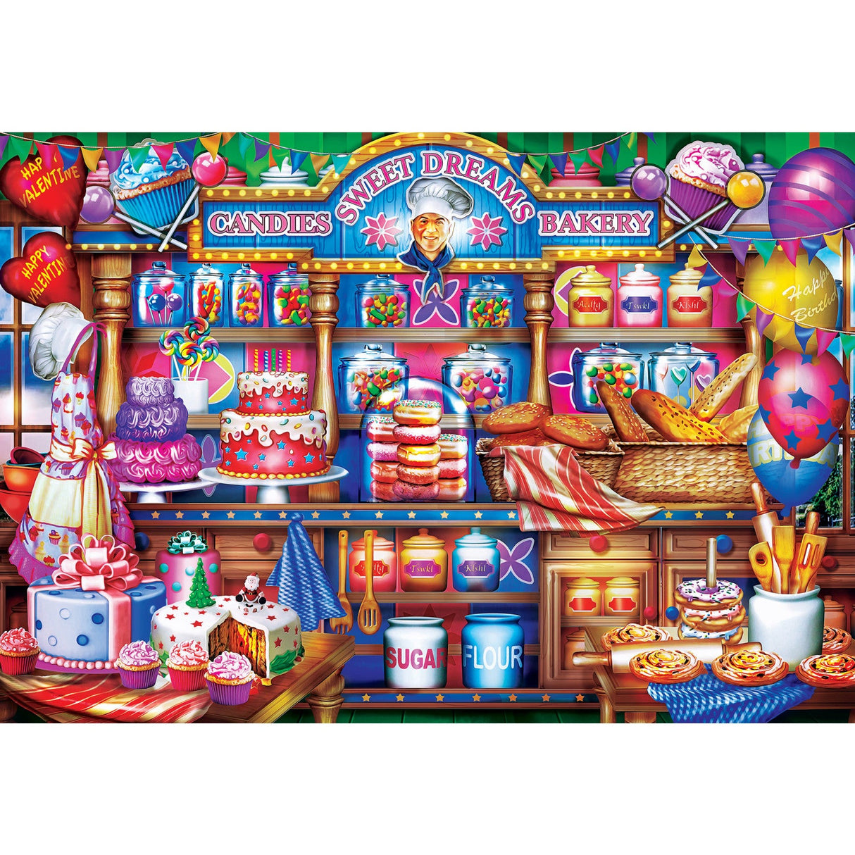 EZ Grip - Sweet Dreams Bakery 1000 Piece Jigsaw Puzzle