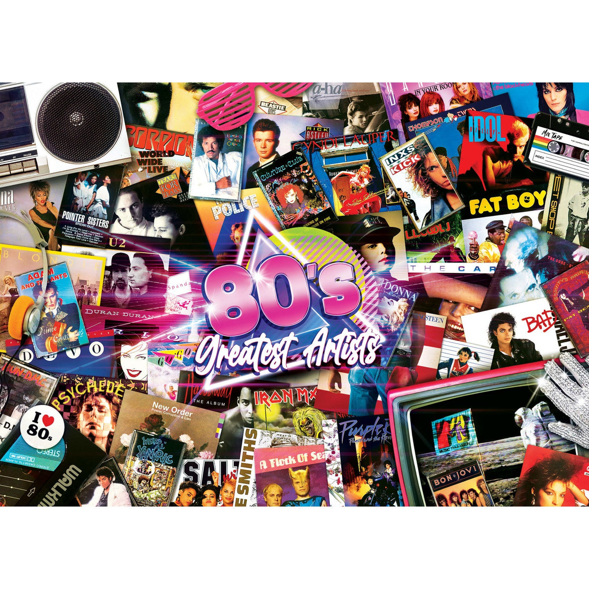 Greatest Hits - 80's Artists 1000 Piece Jigsaw Puzzle