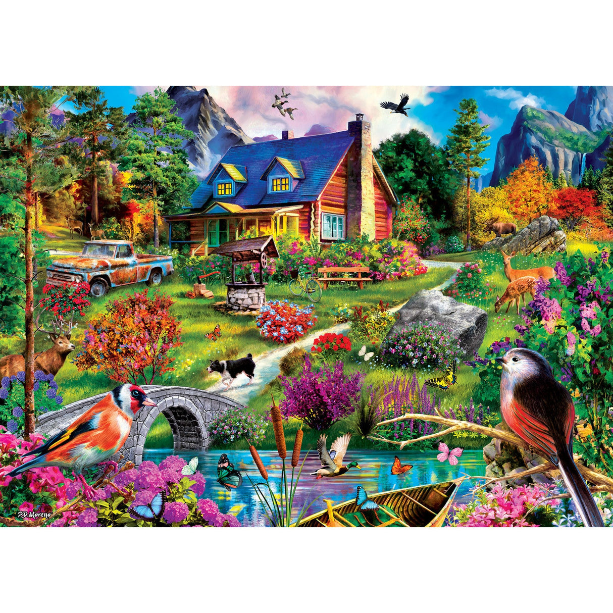 Tranquility - Hillside Cottage 1000 Piece Jigsaw Puzzle