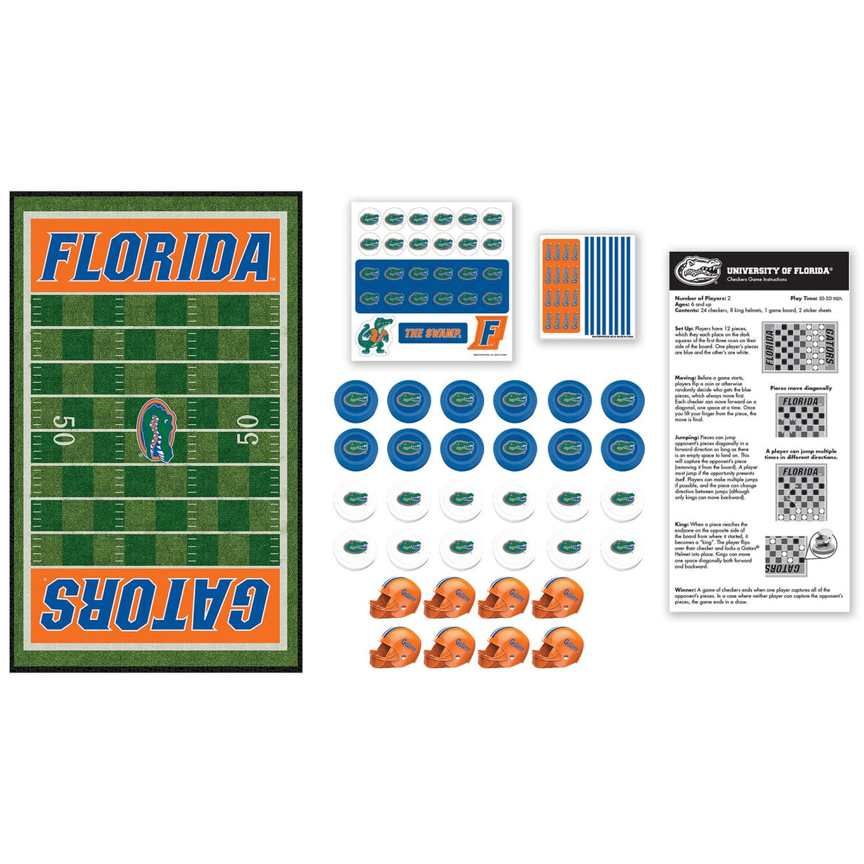 Florida Gators Checkers Board Game