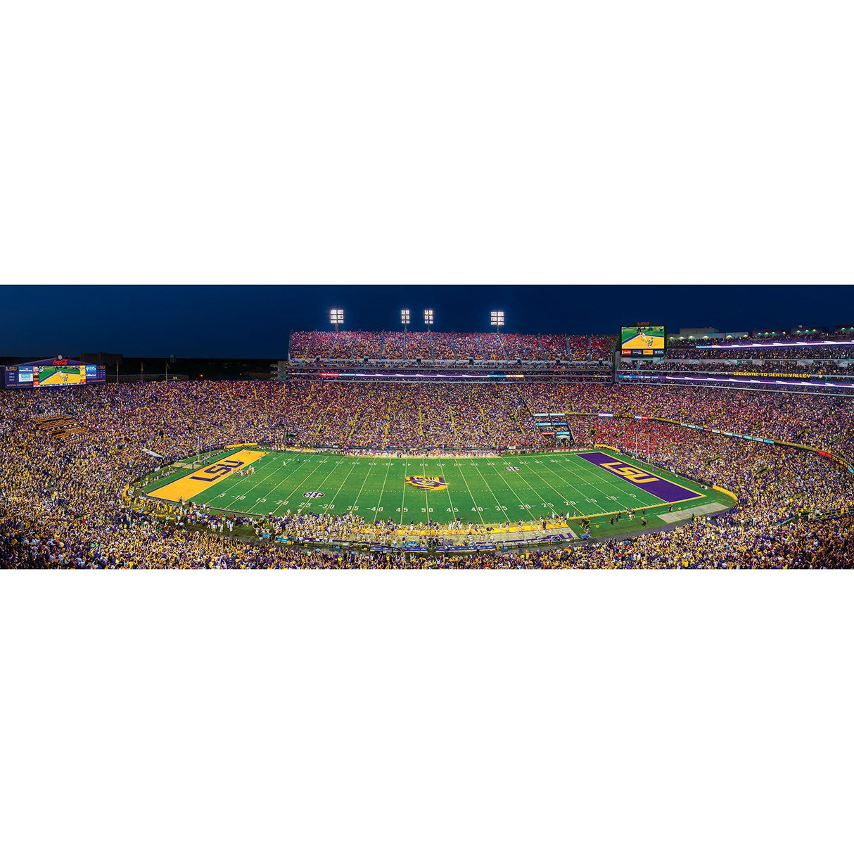 Stadium Panoramic - LSU Tigers 1000 Piece NCAA Jigsaw Puzzle - Center View