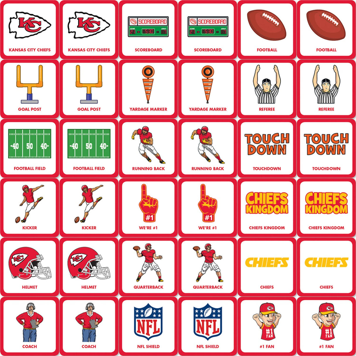 Kansas City Chiefs Matching Game