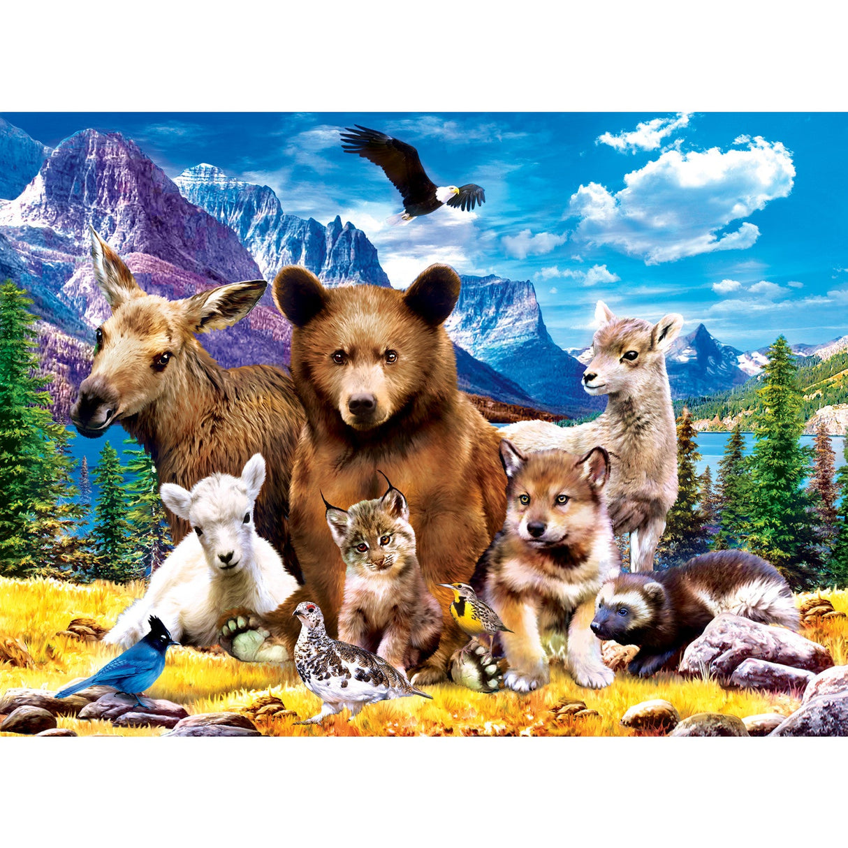 Wildlife of Glacier National Park - 100 Piece Jigsaw Puzzle