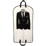 Men's Suit Garment Bag with Pocket, Cream