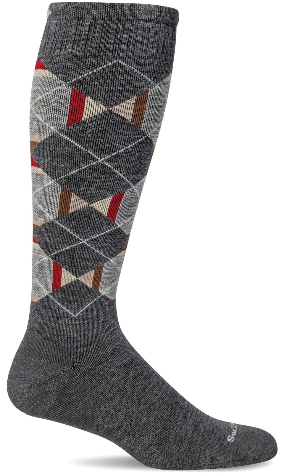 Calcetines de compresión graduados moderados Prism Argyle para hombre de Sockwell Socks