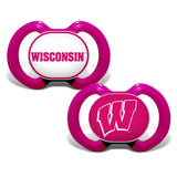 Wisconsin Badgers - Pink Pacifier 2-Pack