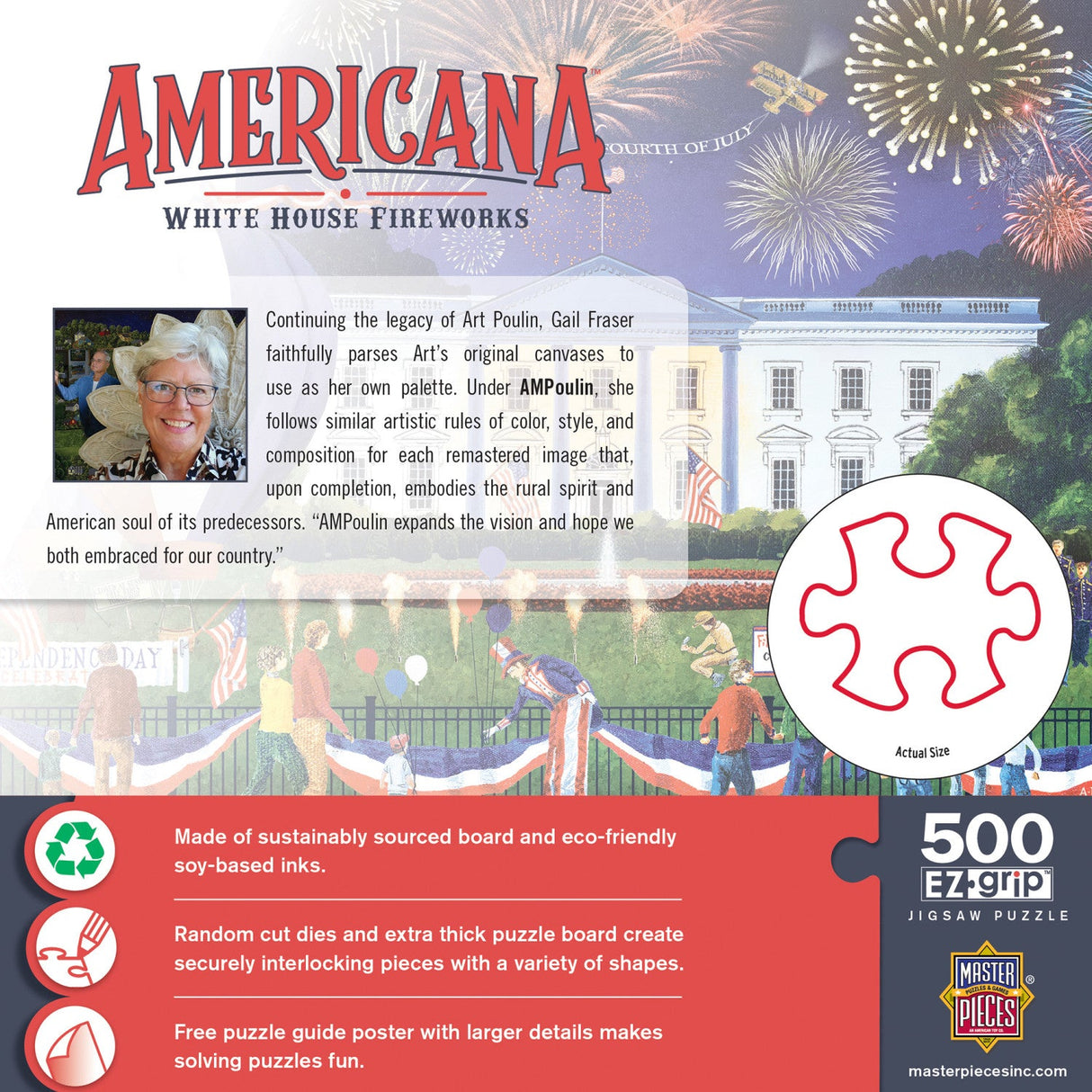 Americana - White House Fireworks 500 Piece EZ Grip Jigsaw Puzzle