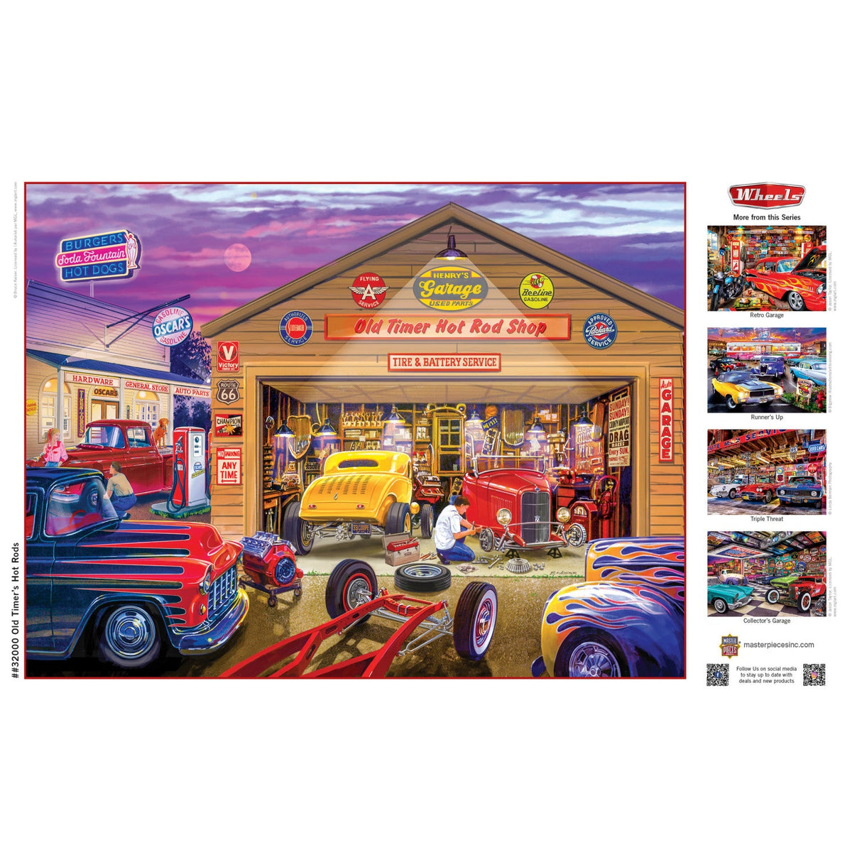 Wheels - Old Timer's Hot Rods 750 Piece Jigsaw Puzzle