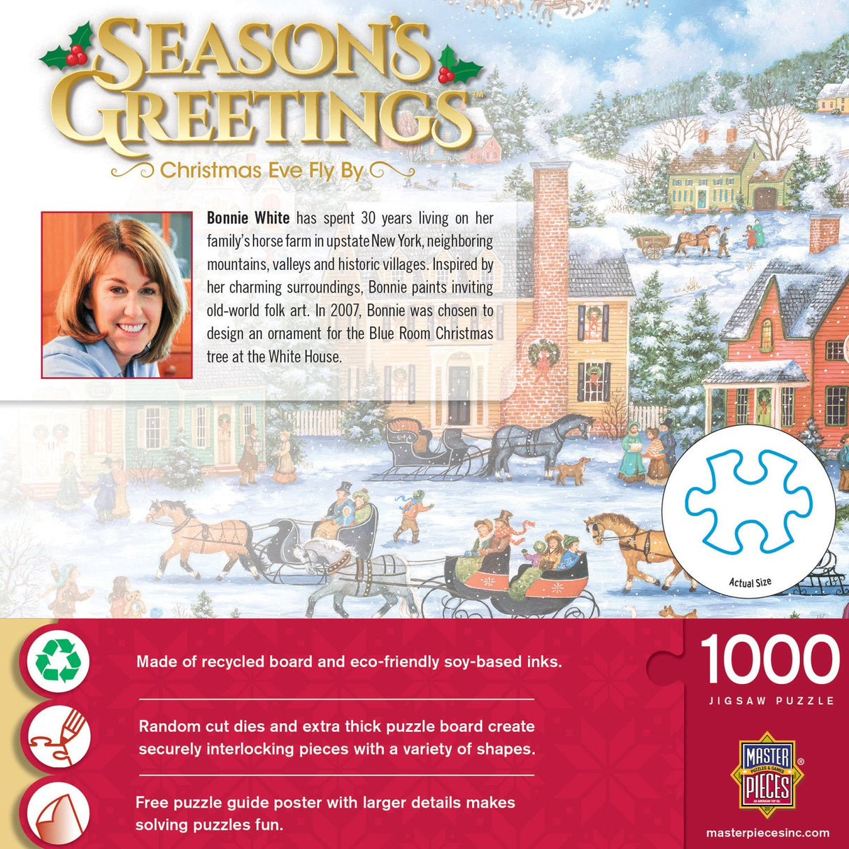 Season's Greetings - Christmas Eve Fly By 1000 Piece Jigsaw Puzzle