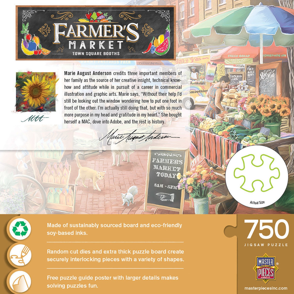 Farmer's Market - Town Square Booths 750 Piece Jigsaw Puzzle