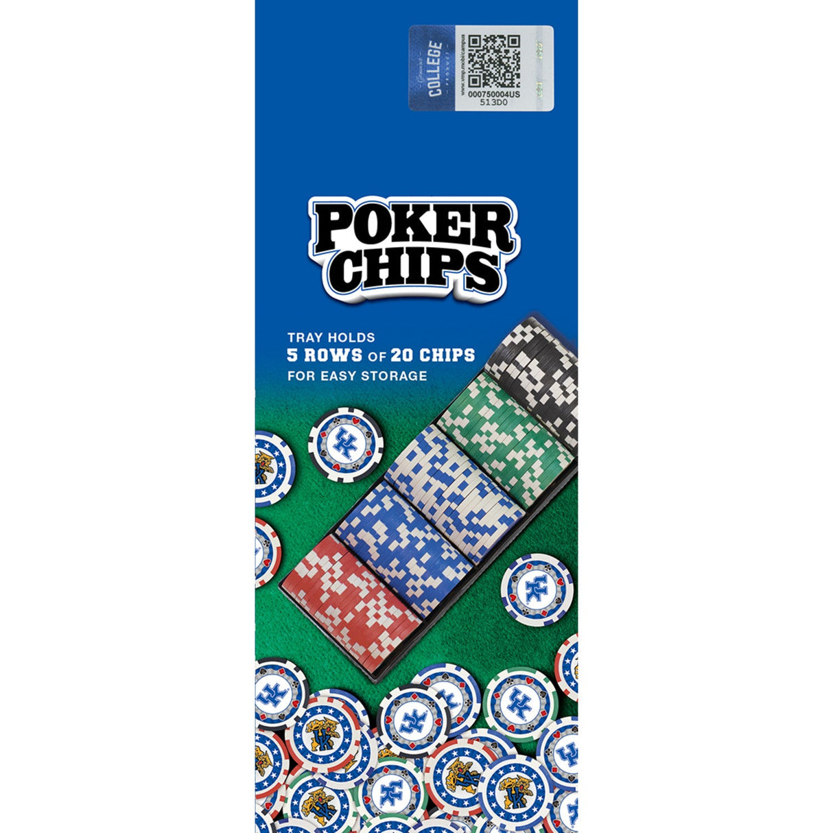 Kentucky Wildcats 100 Piece Poker Chips