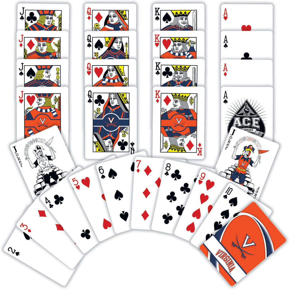 Virginia Cavaliers Playing Cards - 54 Card Deck