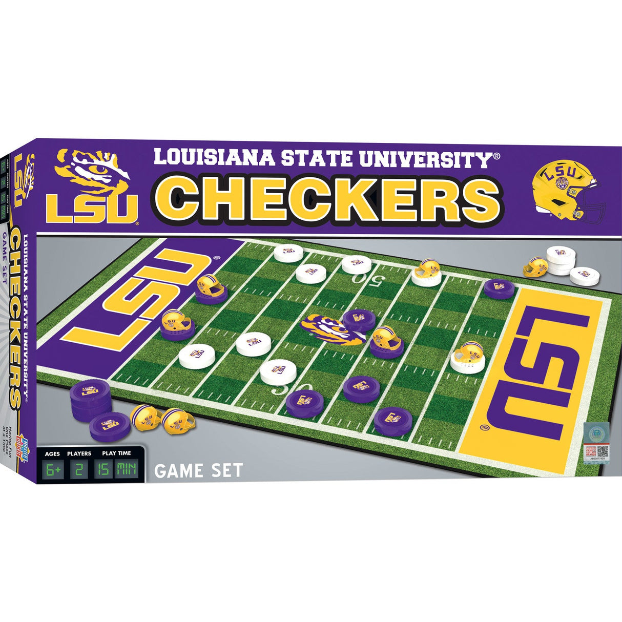 LSU Tigers Checkers Board Game