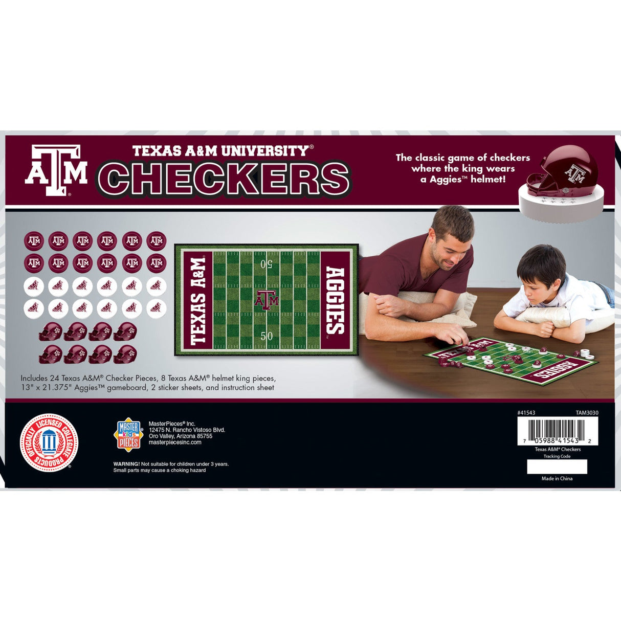 Texas A&M Aggies Checkers Board Game