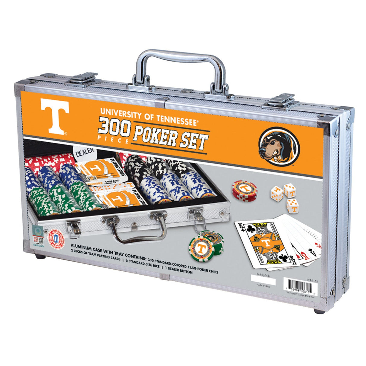 Tennessee Volunteers 300 Piece Poker Set