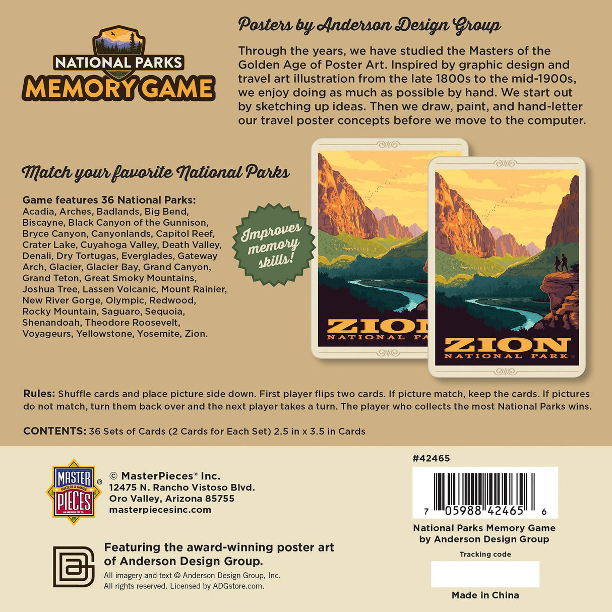 National Parks Memory Game