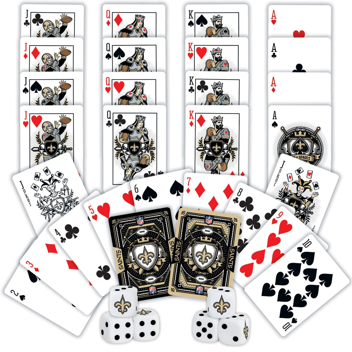 New Orleans Saints - 2-Pack Playing Cards & Dice Set