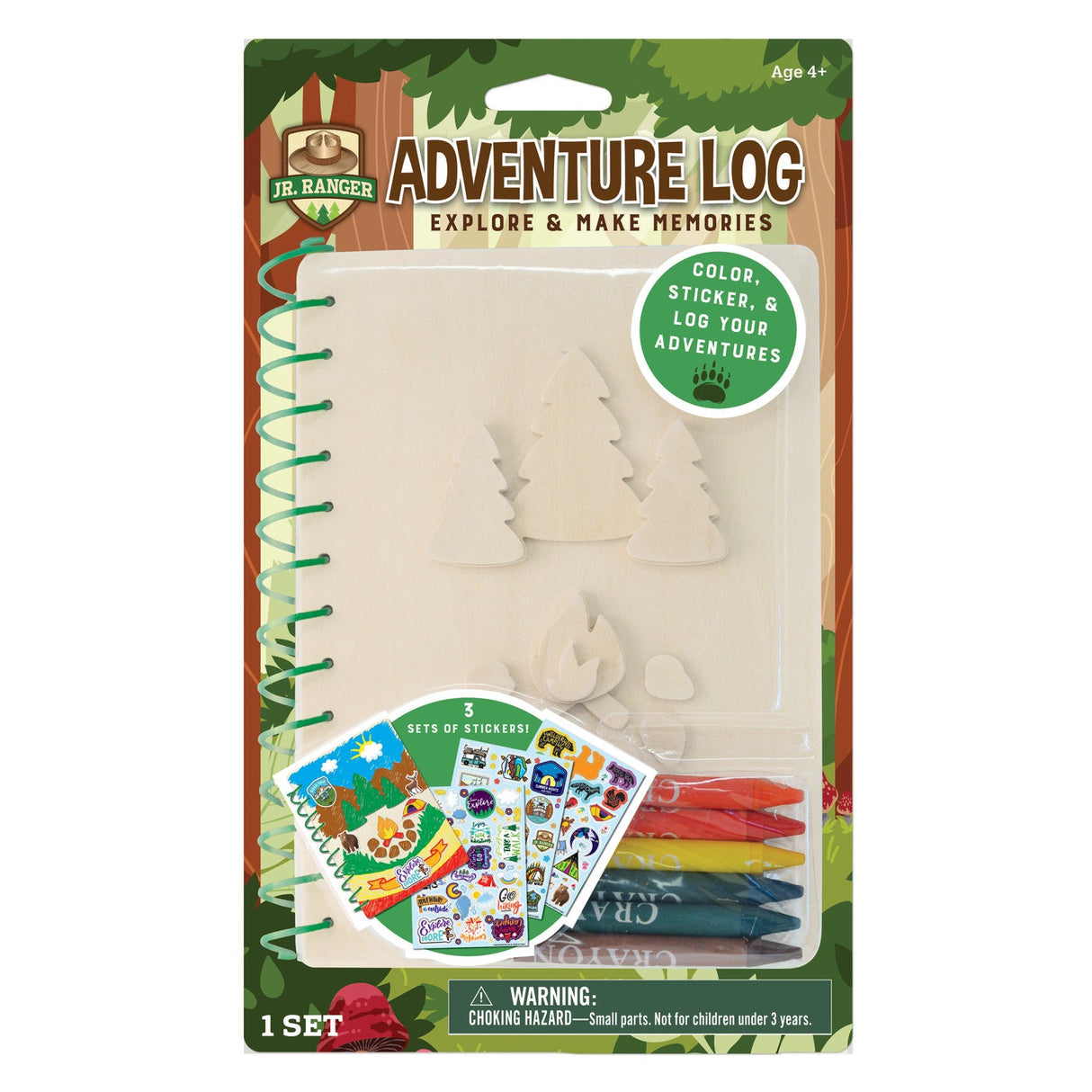 Jr. Ranger - Adventure Log Wood Craft & Paint Kit