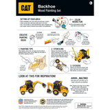 CAT - Caterpillar Backhoe Wood Craft & Paint Kit