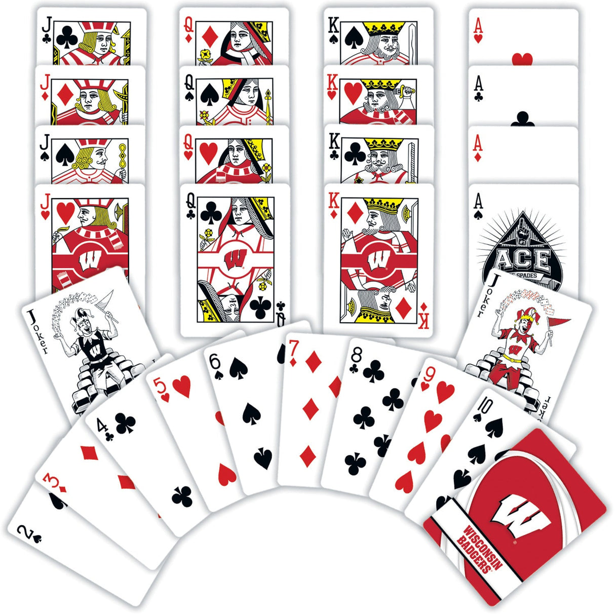 Wisconsin Badgers Playing Cards - 54 Card Deck