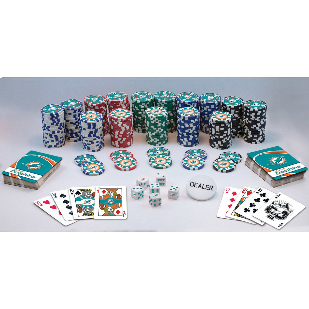 Miami Dolphins 300 Piece Poker Set