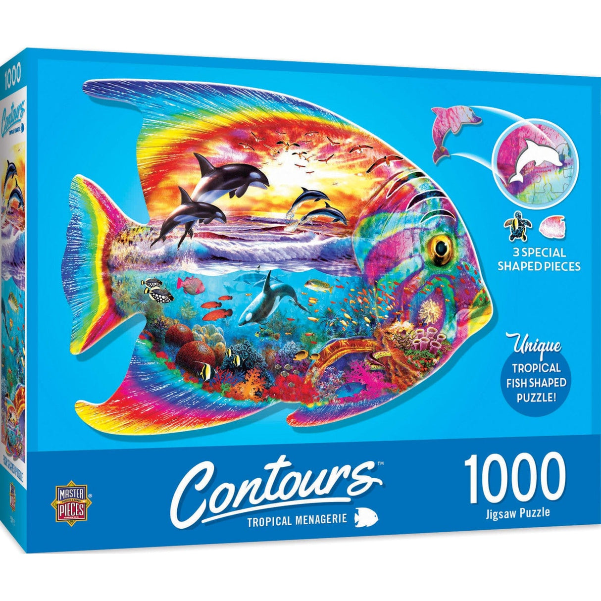 Contours - Tropical Menagerie 1000 Piece Shaped Jigsaw Puzzle